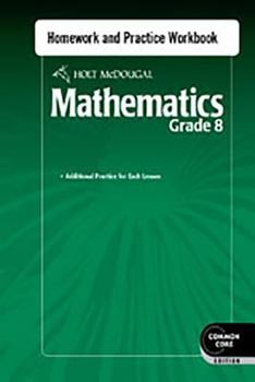 Paperback Homework and Practice Workbook Grade 8 Book