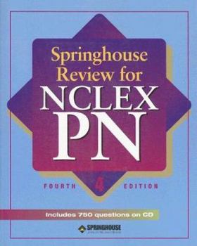 Paperback Springhouse Review for NCLEX-PN (Book with CD-ROM) Book