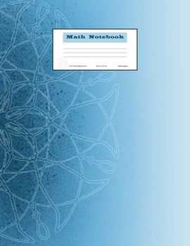 Paperback Math Notebook: Grid Paper Notebook Math and Science 110 Pages Large 8.5 x 11 Quad Ruled 5x5 Book