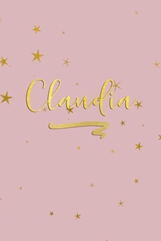 Paperback Claudia: Personalized Journal to Write In - Rose Gold Line Journal Book