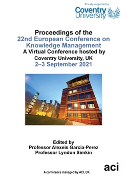 Paperback ECKM 2021- Proceedings of the 22nd European Conference on Knowledge Management Book
