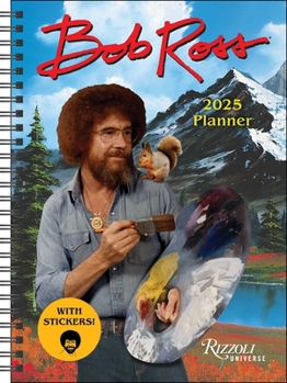 Calendar Bob Ross 12-Month 2025 Planner Calendar Book