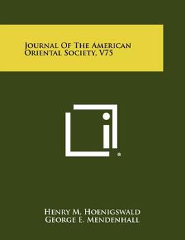 Paperback Journal of the American Oriental Society, V75 Book