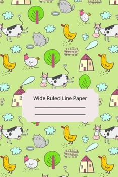 Paperback Farm Landscape Theme Art Wide Ruled Line Paper Book