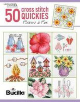 Paperback 50 Cross Stitch Quickies Flowers | Cross Stitch | Leisure Arts (6961) Book