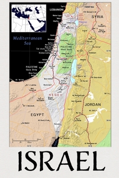 Israel: Blank Lined Notebook Journal with Israel Map Cover