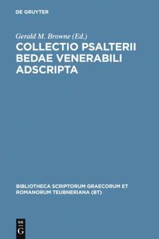 Hardcover Collectio Psalterii Bedae Venerabili Adscripta [Latin] Book