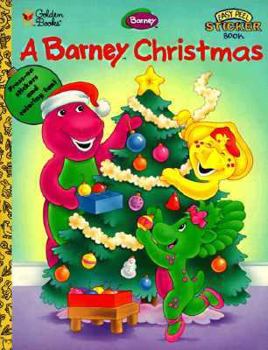 Paperback A Barney Christmas: Press-on Stickers and Coloring Fun (Easy Peel Sticker Book) Book