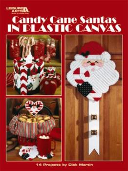Paperback Candy Cane Santas in Plastic Canvas Book
