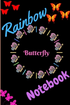 Paperback Rainbow Butterfly Notebook: Cool Pastel Rainbow Nature Butterfly Journal Notebook to Write in 6x9" 100 Lined Pages Book