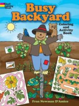 Paperback Busy Backyard Coloring and Activity Book