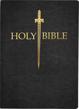 Leather Bound KJV Sword Bible, Large Print, Black Genuine Leather, Thumb Index: (Red Letter, Premium Cowhide, 1611 Version) [Large Print] Book