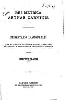 Paperback Res Metrica Aetnae Carminis [Latin] Book