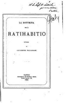 Paperback La dottrina della ratihabitio, studii Book