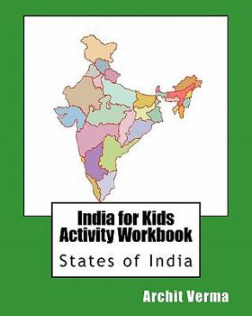 Paperback India for Kids Activity Workbook: States of India Book