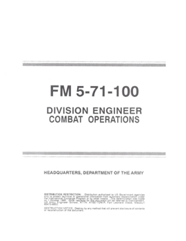 Paperback FM 5-71-100 Division Engineer Combat Operations Book