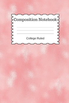 Paperback Composition Notebook College Ruled: Pink Marble Book