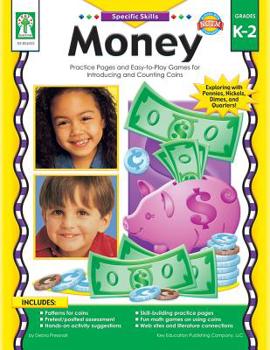 Paperback Money, Grades K - 2: Practice Pages and Easy-To-Play Games for Introducing and Counting Coins Book