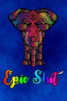 Epic shit colored Mamut: Cute Animals Lined Journal 120 (6x9)  Lined Pages for a Dream Diary or Journaling, with a mate blue texture Cover he Perfect Gift for Any Animals Lover