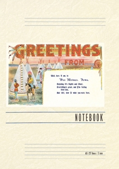 Paperback Vintage Lined Notebook Greetings from Des Moines, Tepees Book