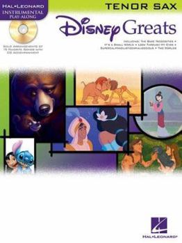 Paperback Disney Greats: For Tenor Sax Instrumental Play-Along Pack Book