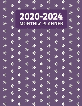 Paperback 2020-2024 Monthly Planner: Five Year 60 Month Calendar Scheduler Diary for 5 Years With Notes - Purple (8.5"x11") Book