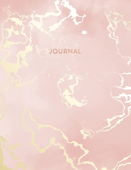 Journal: Radiant Pink Marble and Rose Gold | 8.5 x 11, Wide Ruled Pages | Gift for Women and Teen Girls