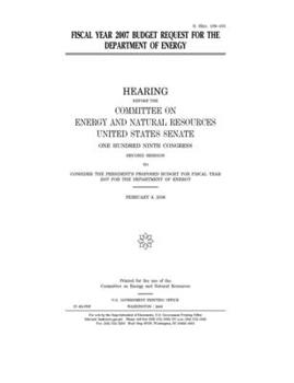 Fiscal year 2007 budget request for the Department of Energy