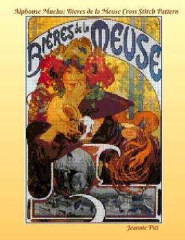 Paperback Alphonse Mucha Cross Stitch Pattern Book: Bieres de la Meuse Book