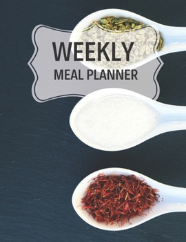 Paperback Weekly Meal Planner: 55 Week Meal planner includes grocery list and pages for your favorite recipes. Book