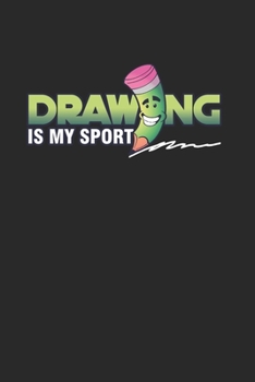 Drawing is my sports: Cool Animated Flamingo Design Notebook Composition Book Novelty Gift (6x9) Dot Grid Notebook to write in