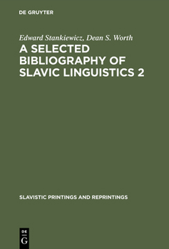 Hardcover A Selected Bibliography of Slavic Linguistics 2 [Undetermined] Book