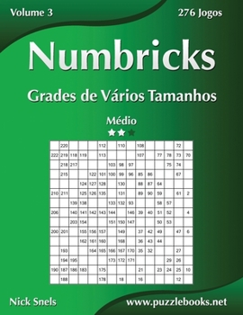 Paperback Numbricks Grades de Vários Tamanhos - Médio - Volume 3 - 276 Jogos [Portuguese] Book