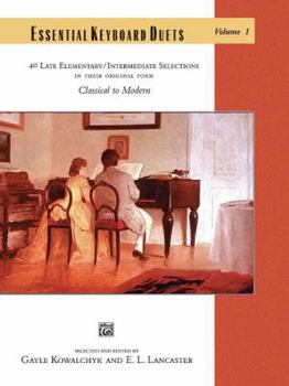 Plastic Comb Essential Keyboard Duets, Vol 1: 40 Late Elementary / Intermediate Selections in Their Original Form, Comb Bound Book (Alfred Masterwork Edition: Essential Keyboard Repertoire, Vol 1) Book