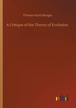 Paperback A Critique of the Theory of Evolution Book
