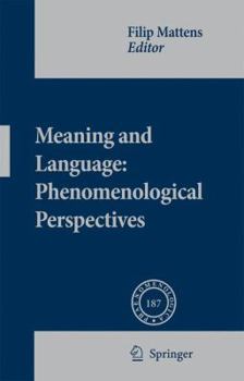 Paperback Meaning and Language: Phenomenological Perspectives Book