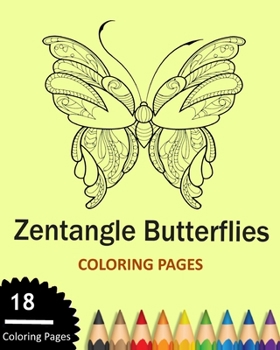 Paperback Zentangle Butterflies Coloring Pages Book