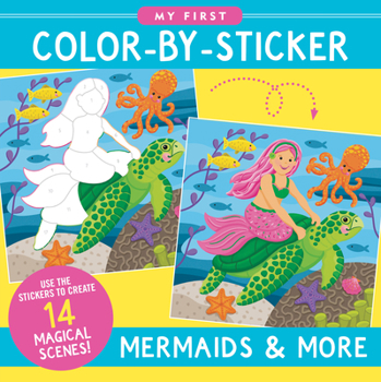 Paperback My First Color-By-Sticker - Mermaids & More Book
