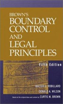 Hardcover Brown's Boundary Control and Legal Principles Book