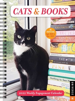 Calendar Cats & Books 16-Month 2021-2022 Weekly Engagement Calendar Book