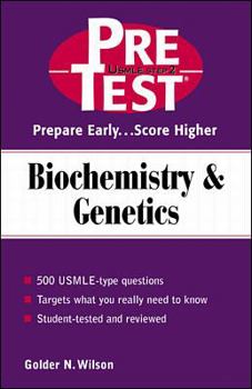 Paperback Biochemistry & Genetics: PreTest Self-Assessment & Review Book