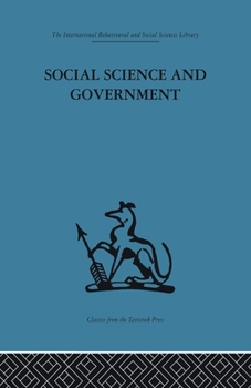 Paperback Social Science and Government: Policies and problems Book