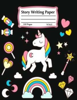 Story writing paper: Grades K-2 and k-3: Primary Composition Half Page Lined Paper with Drawing Space (8.5" x 11" Notebook), Learn To Write and Draw Journal (Journals for Kids)-110 pages