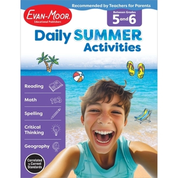 Paperback Daily Summer Activities Moving from 5th to 6th Gr Book