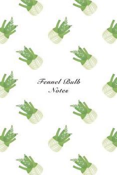 Fennel Bulb Notes: 6"x9" Unruled Blank Notebook Watercolor Texture Design Vegetable Food Ingredient Pattern Cover. Matte Softcover Note B