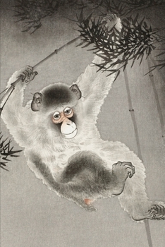 Paperback Journal: Monkey Hanging From Bamboo Branch by Ohara Koson Book