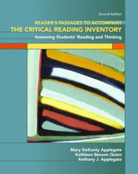 Spiral-bound The Critical Reading Inventory: Assessing Students' Reading and Thinking: Reader's Passages Book