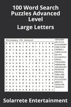 Paperback 100 Word Search Puzzles Advanced Level: Large Letters Book