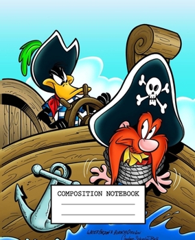 Composition Notebook: Looney Tunes Soft Glossy Cover Wide Ruled Lined Pages Book 7.5 x 9.25 Inches 110 Pages