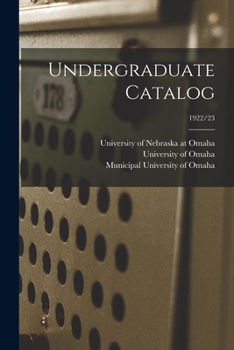 Paperback Undergraduate Catalog; 1922/23 Book
